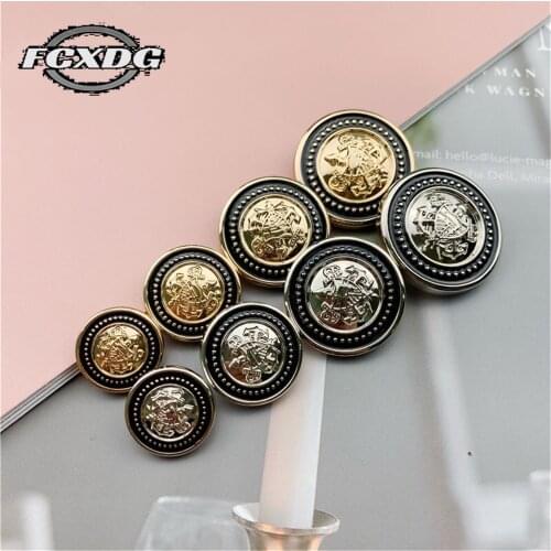 Fashion Round Metal Button for Clothing College Style Suit Windbreaker Coat Button Embellishments for Clothing 20mm Snap Buttons