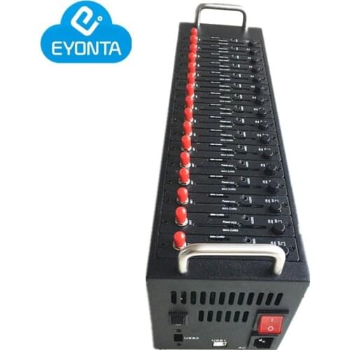 Q2403A GSM SMS MMS Modem Pool 16 ports Wavecom Module USB AT Commands Dual Band