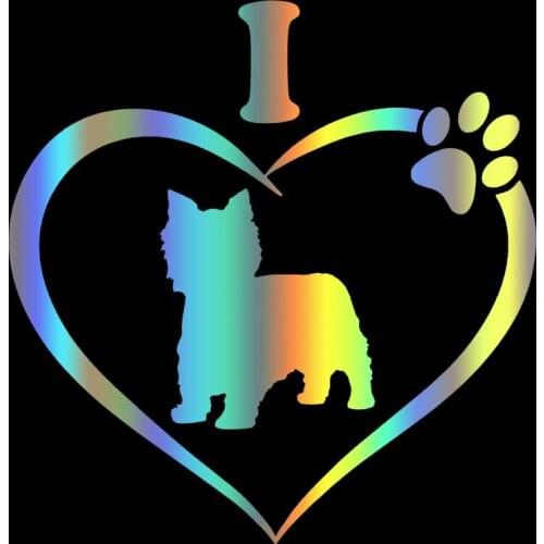 S51578 Various Sizes/Colors Car Stickers Vinyl Decal I Love My Westie Dog Animal Motorcycle Decorative Accessories