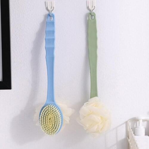 Long Handle Shower Brush New Plastic Bath Shower Back Spa Brush Scrubber Skin Cleaning Brushes Body Bathroom Accessories