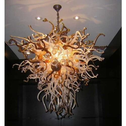 Fabulous Amazing Style Murano Glass Chandelier Light LED Lustre Hanging Pendant Lamp 40 Inch Shopping Hall Lighting