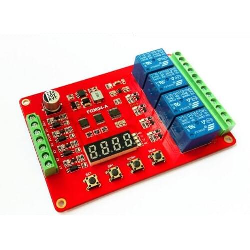 Smarian FRM04 / 4-way multifunction relay module / cycle / delay /timing / self-locking / 18 functions can be set development