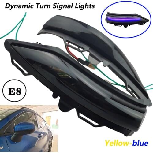 2pcs LED Side Wing Rearview Mirror Dynamic Indicator Flowing Turn Signal Blinker Repeater Light for Ford for Fiesta MK8 19+ Mk7