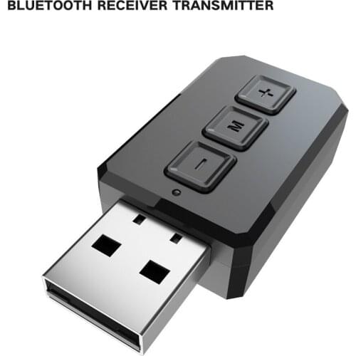 USB Bluetooth 5.0 Adapter Dongle Mini Handsfree Audio Receiver Wireless Transmitter with Mic AUX RCA 3.5MM Jack Stereo For PC TV