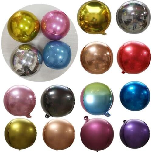 10inch 22Inch 4D Round Foil Balloons Rose Gold Xmas Decoration Air Balloon Baby Shower Birthday Wedding Party Decor Ballons