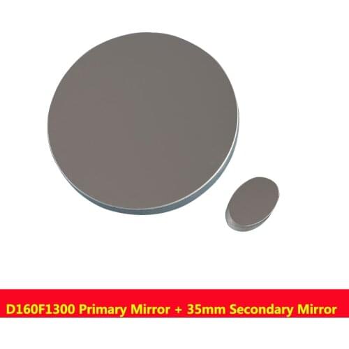 160mm Diameter 1300mm Focal Length Primary Mirror 35mm Secondary Mirror For DIY Newtonian Reflection Astronomical Telescope