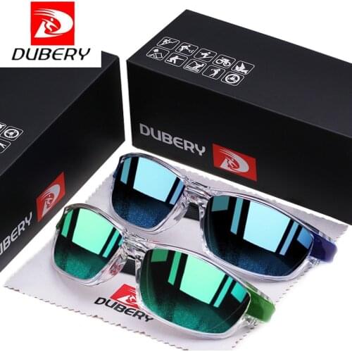 2 PACK DUBERY Sport Polarized Sunglasses Men Super Light Eyeglasses Frame Sun Glasses Outdoor Travel Male Goggles UV400 Lens