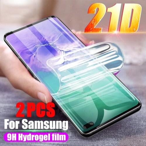 2Pcs 21D Screen Protector For Samsung Galaxy S20 S10 S9 S8 Plus Hydrogel Film For Samsung Note 20 10 9 Plus S20 Ultra S10 5G