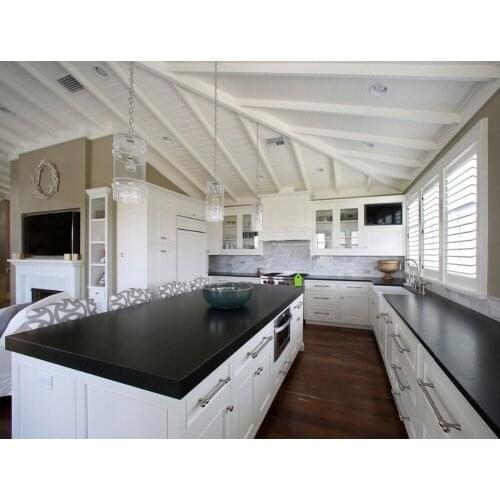 2017 customized made solid wood kitchen cabinets retail wholesales discount traditional wooden cabinets with island S1606142