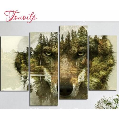 4 pcs set Elephant Diamond Embroidery full dosplay,animals diamond painting Cross-Stitch mosaic full square,arts and crafts,sale