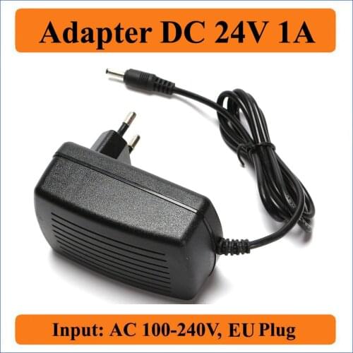 24V 1A EU Plug AC DC Adapter AC 100V-240V Converter to DC 24V 1000mA Power Supply Charger for LED Strip Light CCTV for ADSLs Cat