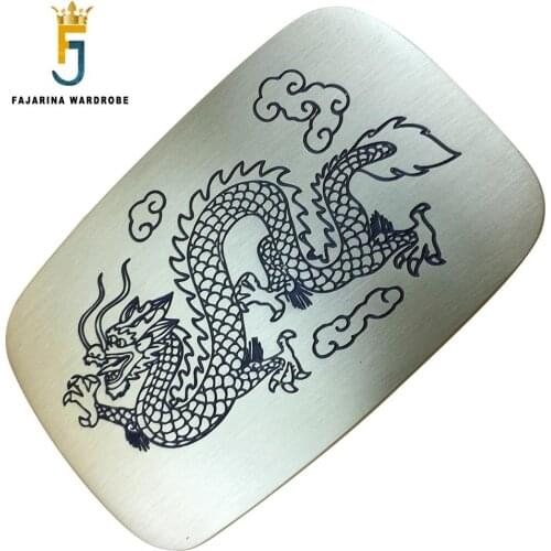 FAJARINA Belt Waist Accessories China Dragon Pattern Solid Brass Pure Copper Belts Buckles Button Factory Direct Sale BCK009