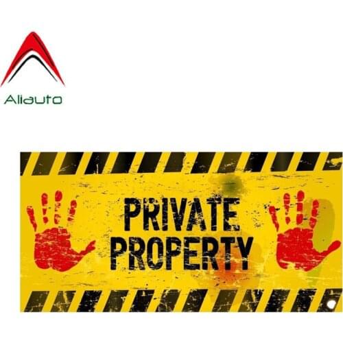 Aliauto Warning Car Sticker Private Property Accessories PVC Decal for Porsche Mazda 6 Peugeot 206 Land Rover Seat Leon,17cm*9cm