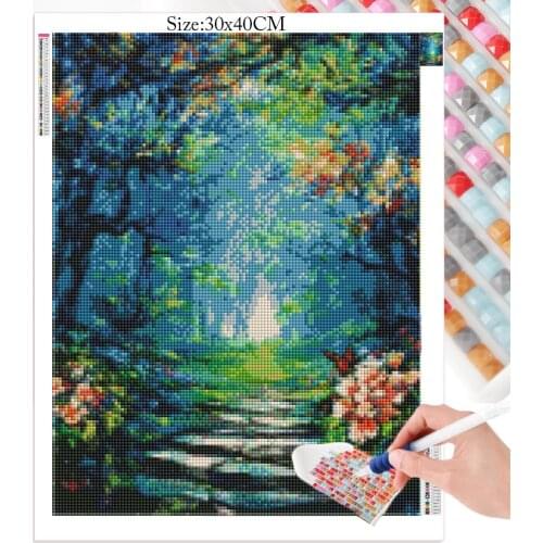 New 5D DIY Diamond Painting Natural Scenery Full Mosaic Diamond Embroidery Landscape Picture Rhinestone Home Decor Gift