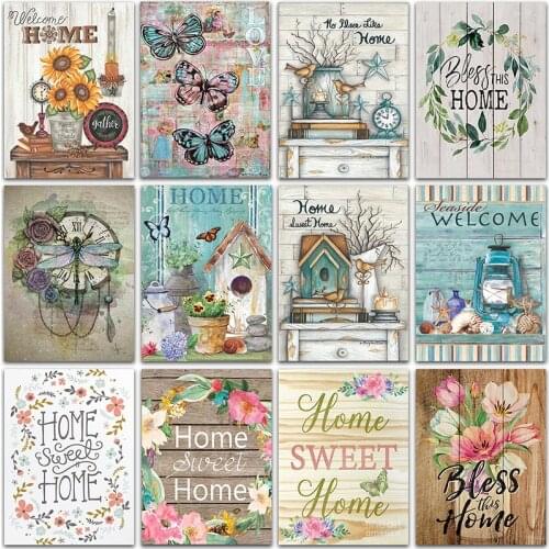 5D Diamond Painting Cartoon flower butterfly Full Square&Round Diamond embroidery Cross stitch Diamond mosaic Paint home decor