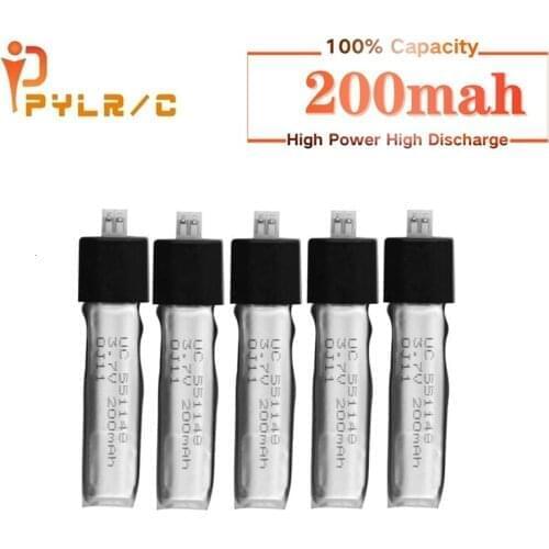 Free shipping 5pcs upgraded WLToys V911 F929 F939 New Version Plug RC Helicopter Parts 3.7V 200mAh Battery For WLToys