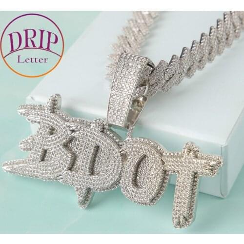 Custom Name Pendant Solid Back For Mens Hip Hop Necklaces Jewelry