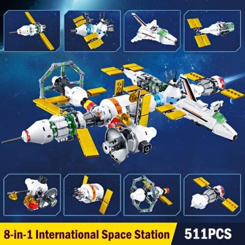 Sluban Space Shuttle Shuttle Rocket Spaceship Station Astronaut Model Building Block Set Childrens Toys