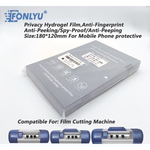 FONLYU 120pcs Flexible Hydrogel Privacy Anti-peeping Membrane Suitable All Kinds Of Film Cutting Machine For Phone Front Film