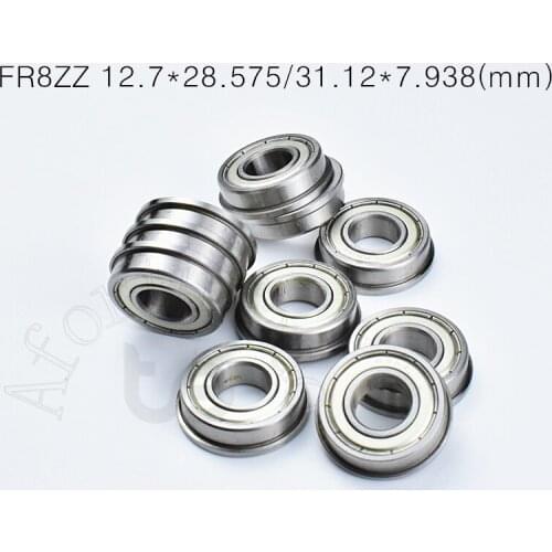 FR8ZZ 12.7*28.575/31.12*7.938(mm) 10pieces Flange bearings Metal Sealed Shielded Miniature Mini Bearing FR8 FR8Z FR8ZZ