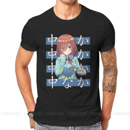 Quintessential Quintuplets Manga Anime Miku Nakano Tshirt Vintage Gothic Mens Tshirts Tops Oversized Cotton O-Neck T Shirt