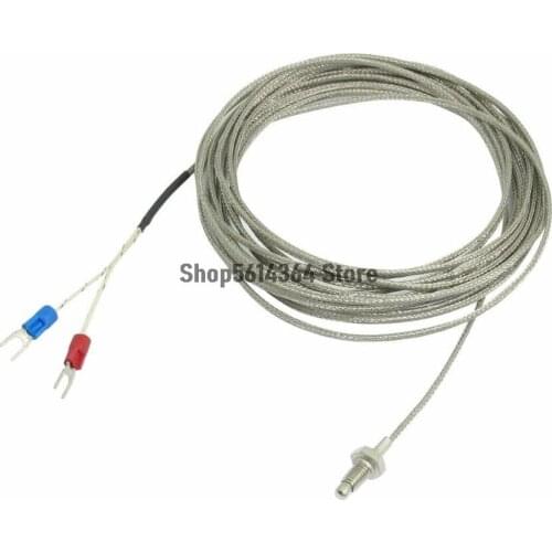 K Type 500C Celsius Degree 6mm Thread Screw Thermocouple Probe Sensor 5 Meter