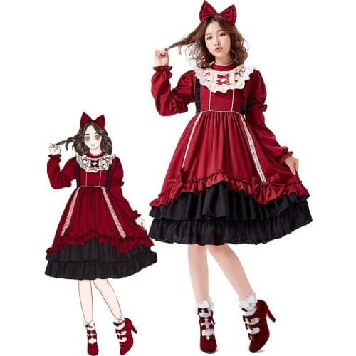 Classic Akihabara Black Cute Lolita Maid Dress Costumes Cosplay Suit for Girls Woman Waitress Maid Party Stage Costumes