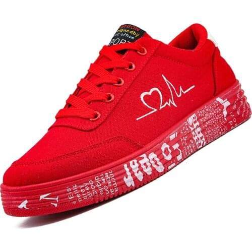 Fashion Women Vulcanized Shoes Sneakers Ladies Lace-up Casual Shoes Breathable Canvas Lover Shoes Graffiti Flat Zapatos Hombe