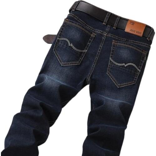 Classic Style Advanced Stretch Jeans Trousers New Spring Autumn Business Fashion Denim Slim Fit Jean Trousers Male High Quality
