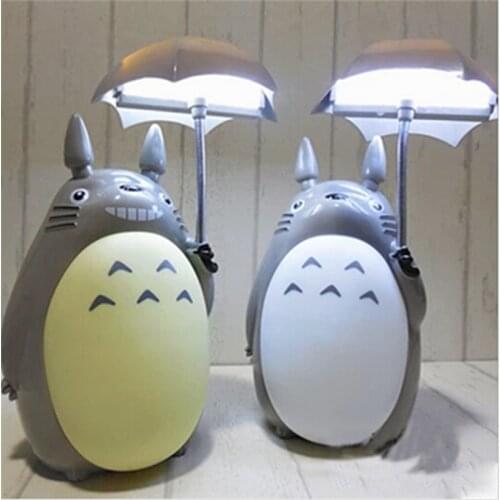 Big Size totoro Night Light lamp Rechargeable kawaii Baby luces Cartoon NightLight Reading light bedside lamp Home Decoration