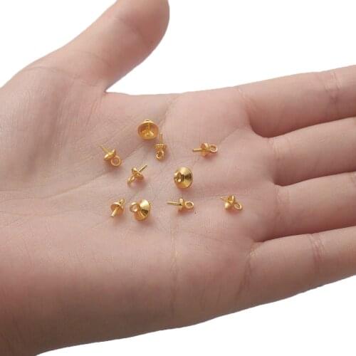 New Arrival 10Pcs/lot Golden Mental Sheep Eye Cap Claw Pendant Charm Connector Bail For DIY Jewelry Findings Part Acces