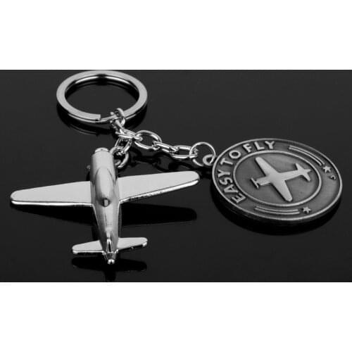 New Arrivals US Airlines Model keychain Boeing Model Key Chain Round Coin Letter Sky Alliance Air Plane Aircrafe keychain Gift
