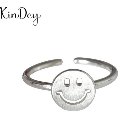 New Arrivals Charming Smile Face Ring for Women Boho Knuckle Party Rings Gothic Punk Jewelry Gifts for Girls 2021