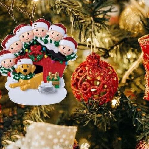 New Year Christmas Ornaments Family Decoration With Dog Pets Personalized Hanging Pendants Party Home Santa Claus Gift For 2020