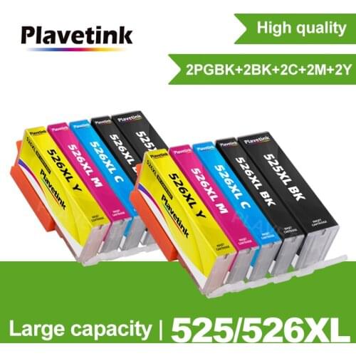 Plavetink For Canon PGI-525 CLI-526 Ink Cartridges PGI-525XL CLI-526XL MG6150 6250 5350 5150 iX6550 5250 iP4850 iP4950 8150 8250