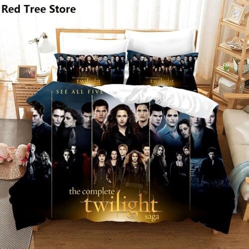 Twilight Series Luxury Duvet Cover And Pillowcase Vampire Hot Movie Quilt Covers 3d Print Bedding Set For Kids Adults Bed Linens