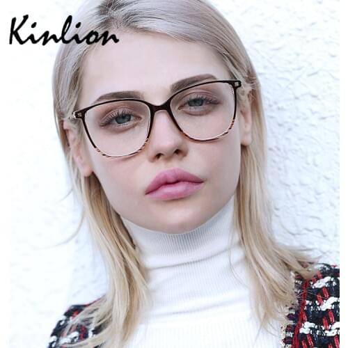 Rectangle Tr90 Clear Lens Eye Glasses Frames for Women Vintage Square Woman Metal Eyeglasses Goggle Uv400 Protection Spring Legs