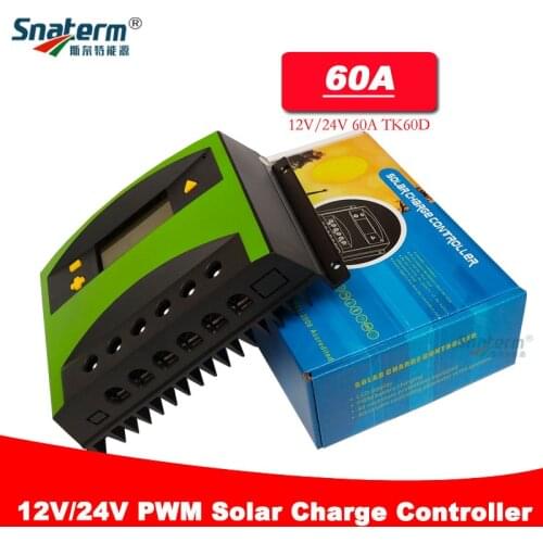 60A/50A PWM LCD Solar Charger Controller 12V24VDC Auto Solar Panel Battery Charger Regulator for solar energy home use