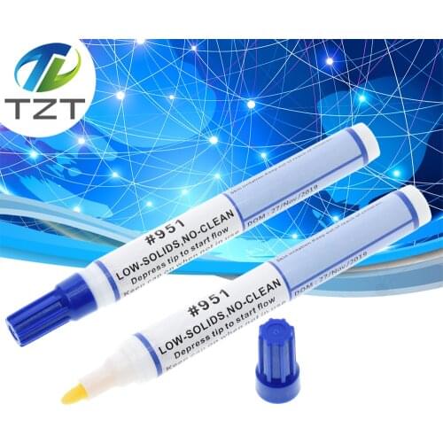 951 Soldering Flux Pen Low-solids Kester Cleaning-free Welding Pen For Solar Cell & Fpc/pcb 10ml Capacity No-clean Rosin