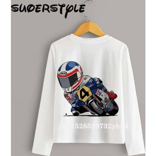Cartoon Sports Motorcycle Mobile Bike Long Sleeve Boys T-Shirts Bottoming Shirt Spring and Autumn Extreme Sports T-shirt,dLKP373