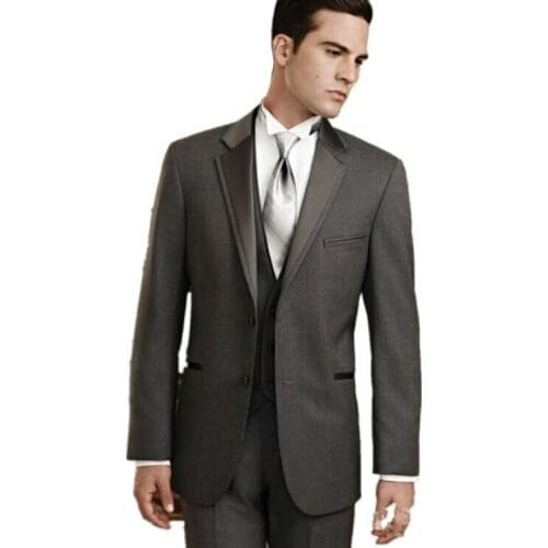 High Quality Mens Suits Groomsmen Groom Tuxedos Wedding Best Man Suit Bridegroom (Jacket+Pants+Vest+Tie) NO:219