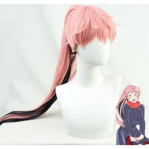 Anime Jujutsu Kaisen Cosplay Yuji Itadori Women Wig Yuji Itadori Transgender Pink Black Long Heat Resistant Hair+Free Wig Cap
