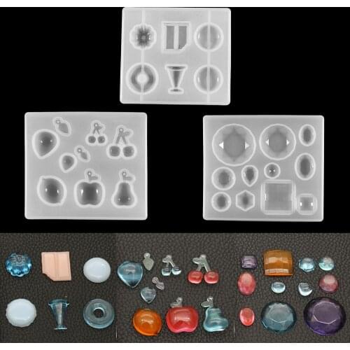 1Pcs Fruit Earring Silicone Mold Diamond Shape Pendant Resin Casting Mould for DIY Epoxy Resin Crafts Jewelry Accessories Tool