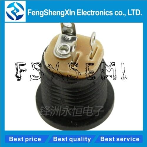 10pcs/lot DC-022 5.5-2.1 Round hole screw nut DC power socket /outlet /jack 5.5 x 2.1mm