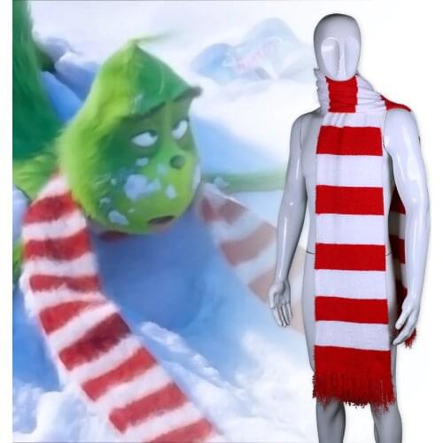 2018 Cartoon Scarf Red And White Scarf Cosplay Costume Chrismas Gift Halloween Party Prop