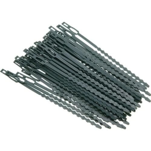 50Pcs Plant Cable Ties Adjustable Tree Flower Climbing Support Garden Accessories Reusable Garden Plastic Plant Cable Ties