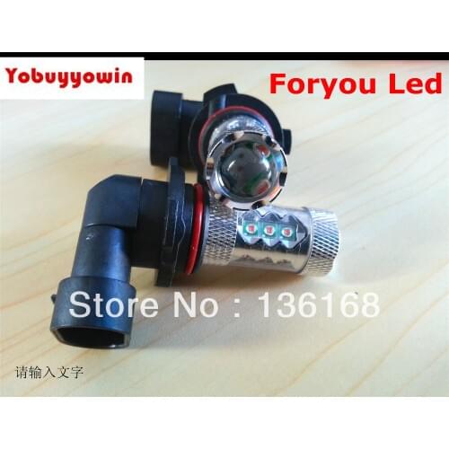 Free Shipping 2 Pieces Amber Orange 80W High Power 9005 HB3 9006 HB4 H10 16x Cree XP-E Chips Car LED Fog Light bulbs