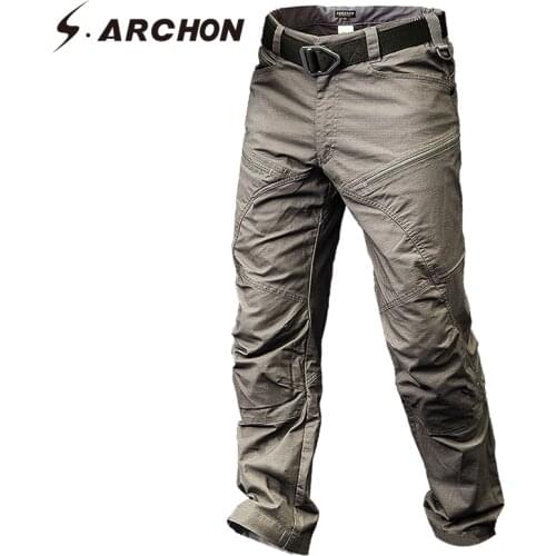 Military Tactical Cargo Pants Men Special Force Army Combat Pants SWAT Waterproof Large Multi Pocket Cotton Trousers