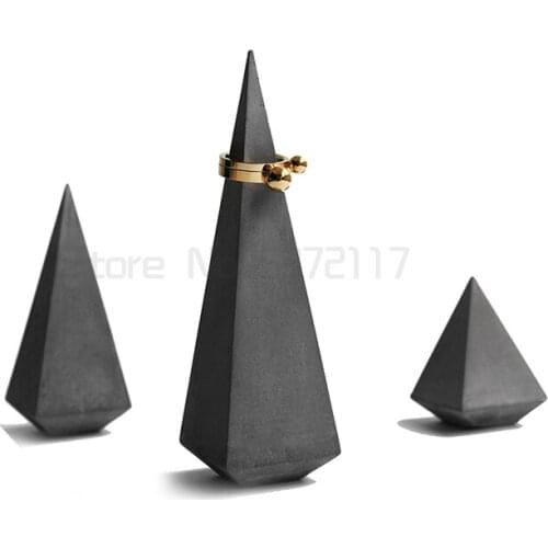 Cement ring holder, concrete jewelry, ring display stand, ornament and original shooting prop stand