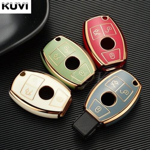 Electroplated Car Key Case Cover Protector Fob for Mercedes Benz A B R G Class GLK GLA w204 W251 W463 W176 Accessories